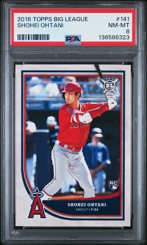 2018 Topps Big League Shohei Ohtani #141 Rookie Card PSA 8 NM-MINT