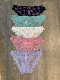 $89 Victoria's Secret Dream Angels Cheekini  Lace Panty Lot Of  5 Size M~NWT ❤️