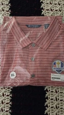 Cutter & Buck Polo Shirt XXL 2025 Ryder Cup Red Heather Striped Polo NWT