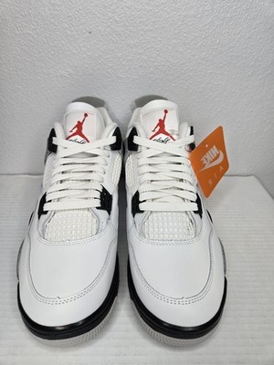 Nike Air Jordan 4 Retro White Cement Shoes Mens Size 9.5 FV5029-100 