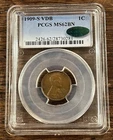 1909 S VDB Lincoln Wheat Copper Cent 1C PCGS MS 63 BN CAC Free Shipping
