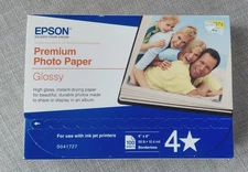 Epson Premium Photo Paper Glossy 4" x 6" 100 Sheets:  S041727 - New Sealed