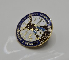 Elks Crippled & Handicapped Children's Committee Lapel Pin Metal Enamel 1 1/4"