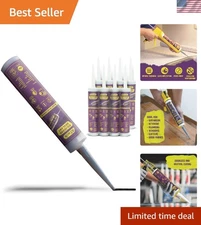 Black Silicone Sealant Caulk 10.1oz 8-Pack 100% Waterproof for Indoor/Outdoor...