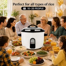 10L Commercial Rice Cooker 3000W Electric Cooker Auto Keep Warm 10-20 People UK