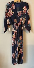 New AX Paris Stunning Navy Print Maxi Dress - Size 8