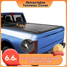 6.6ft 78.9 Bed Retractable Tonneau Cover For 2019-2026 Silverado Sierra 1500