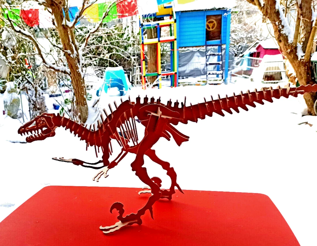 1x DINO 80cm Puzzle 3D Madera Maqueta Kit Manualidades Dinosaurios 59 Piezas