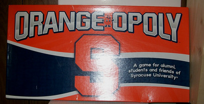 NCAA VINTAGE SYRACUSE UNIVERSITY ORANGE OPOLY -MONOPOLY LIKE BOARD GAME