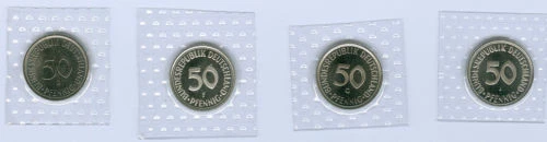 BRD  50 Pfennig DFGJ  stempelglanz oBH  (Wählen Sie unter 1974 - 1990) - Bild 1 von 1