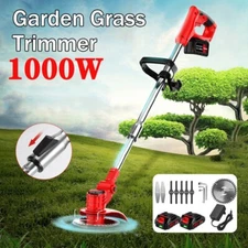 Cordless Electric Weed Lawn Eater Edger Yard Grass String Trimmer Cutter Mower