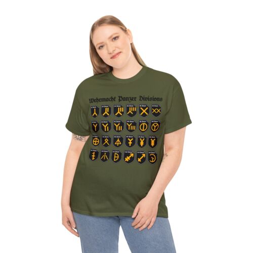Wehrmacht Panzer Divisions T-Shirt German Army War Gift - Picture 25 of 49