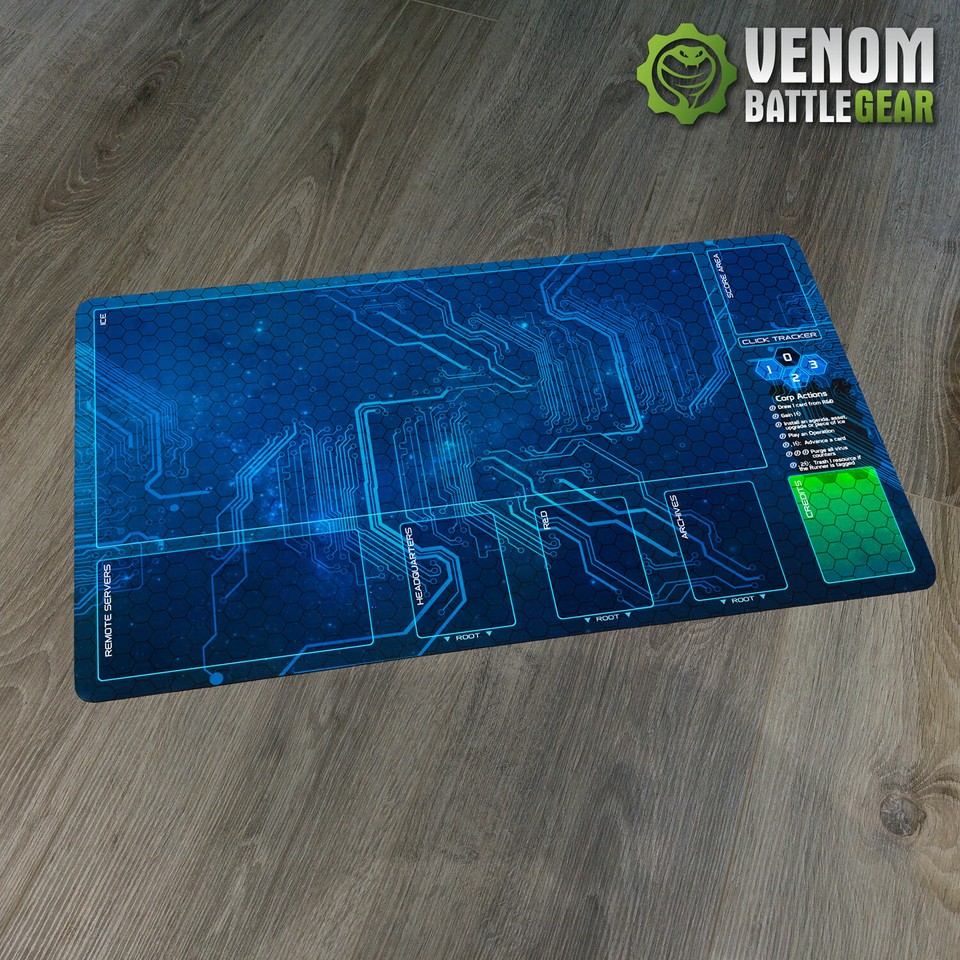 Android Netrunner LCG Playmats Corp & Runner RED/BLUE set Fabric Rubber ...