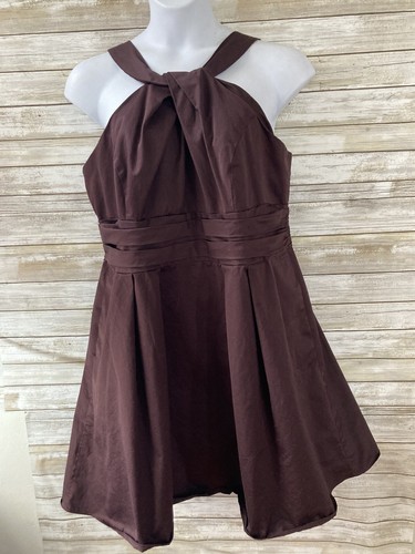 David's Bridal Brown Y-neck Bridesmaid/Semi-Formal/Cocktail Dress, Size 20 j334