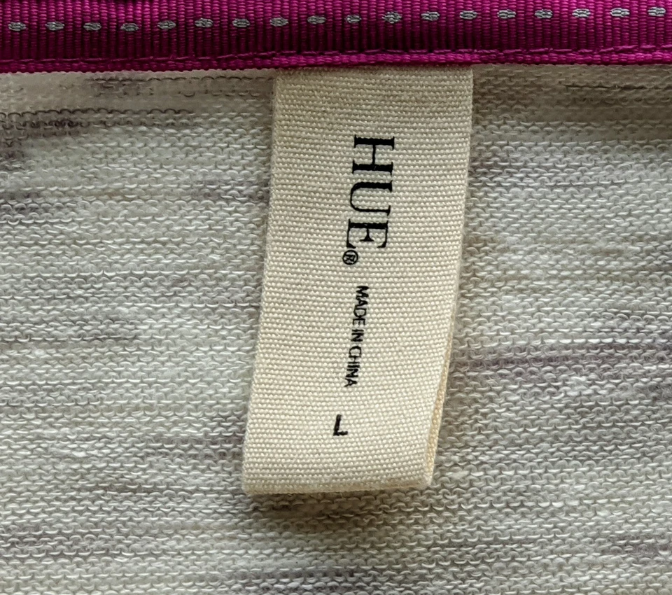 Pijama Hue Top Jersey Malha Espaço para Dormir Corante Manga Longa Off White Tamanho Grande - Imagem 4 de 4