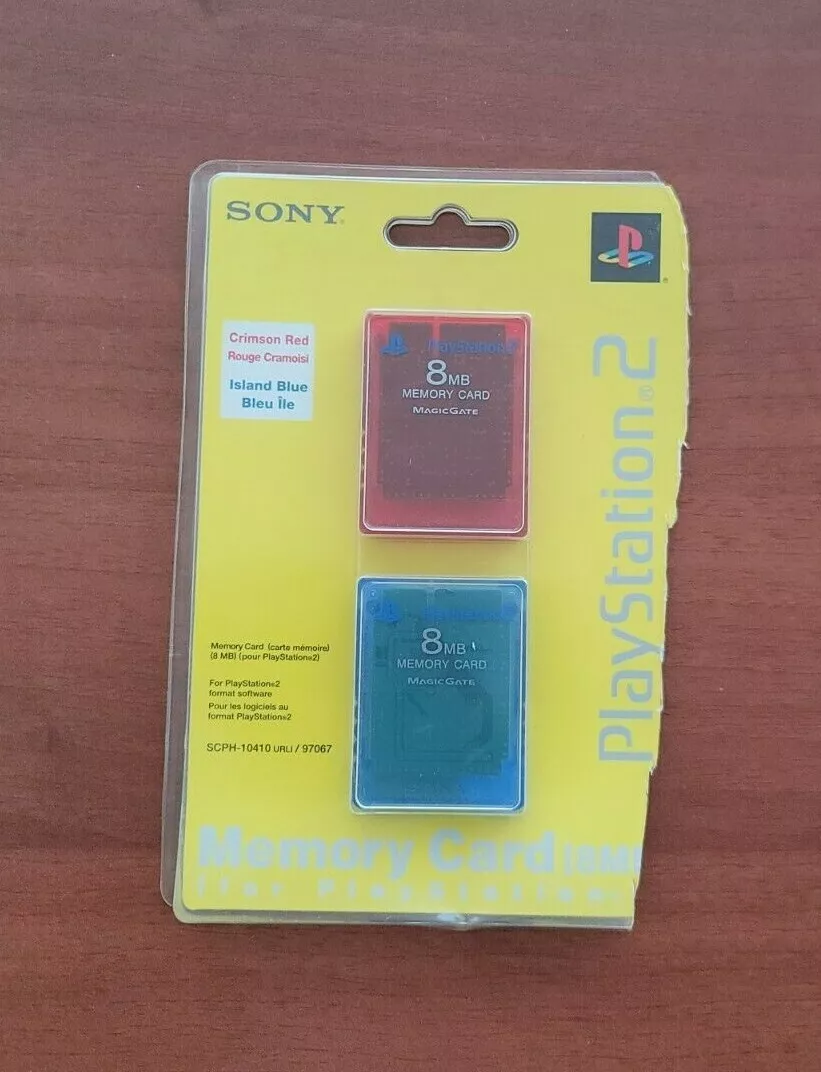 CARTE MEMOIRE PS2 SONY ROUGE TRANSPARENTE