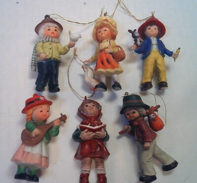 Vintage Little People Resin Christmas Ornaments