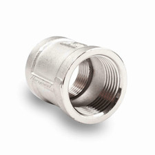 3/4 npt Stainless Steel Coupler, Homebrew threaded pipe cast coupling