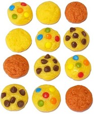 100 Dollhouse Miniature Assorted Cookies  Doll Mini Bakery Food Set Wholesale