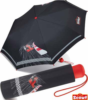 Scout Regenschirm Kinderschirm Taschenschirm Auto Schulmappe Red Racer