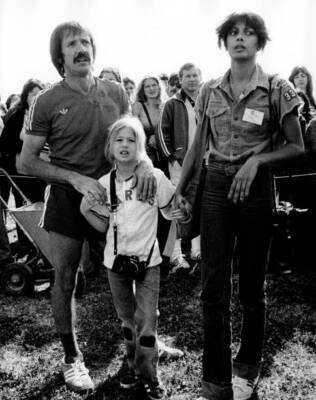 Sonny Bono Chastity Bono and Susie Coelho at the taping of Battle - Old Photo