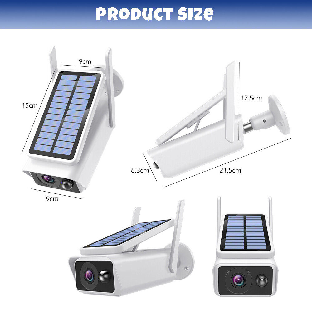 cortar té Popa 4* Camara De Seguridad Espia Solar Luses WIFI Inalambrica Para Casa Exterior  HD | eBay