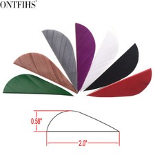 50pcs 2" Parabolic Fletches Feather Fletching Right Wing