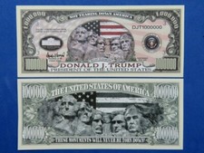 4 Bills: DONALD J. TRUMP on Mount Rushmore ~ $1,000,000 One Million Dollars