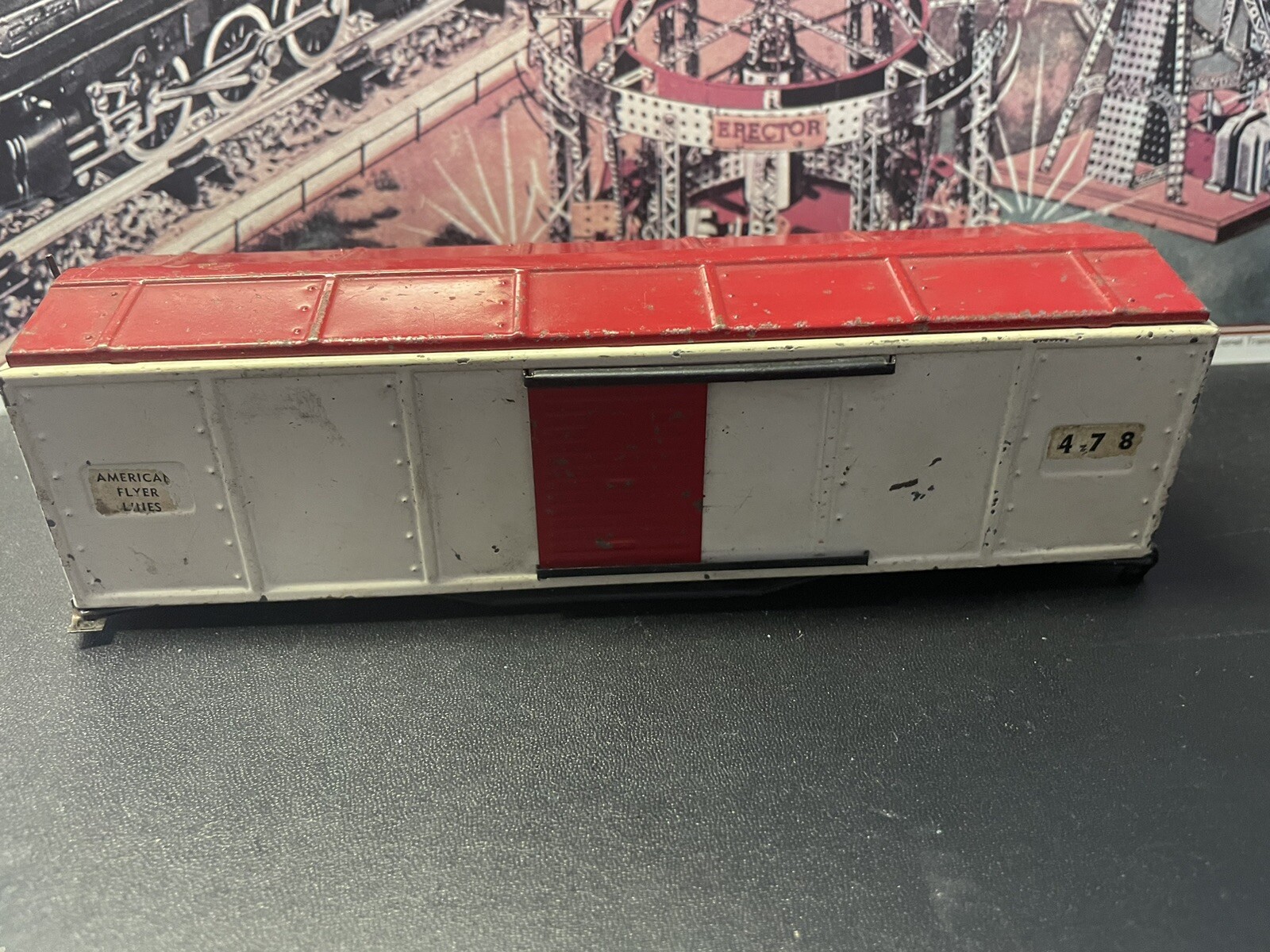 AMERICAN FLYER PREWAR METAL 478 BOXCAR KITBASH TRACKSIDE CAR BUILDING