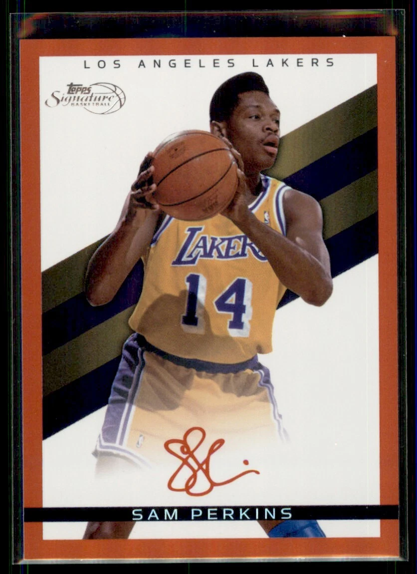 2008-09 Topps Signature Facsimile RED Sam Perkins Lakers #TS-SP 456/869