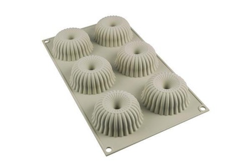 Muffinform Mini Kranzkuchen mit Rillen 3D Mini Ragio Silikon Backform