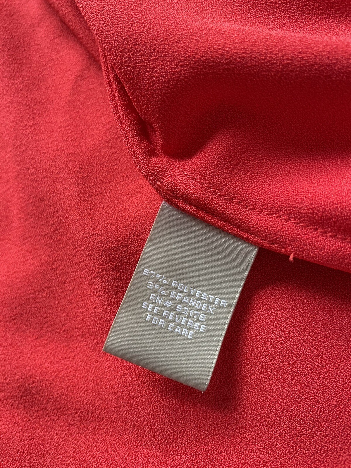 Joan Vass Studio Sz L Longline Red Tunic Button Front Stretch Sleeveless Slits