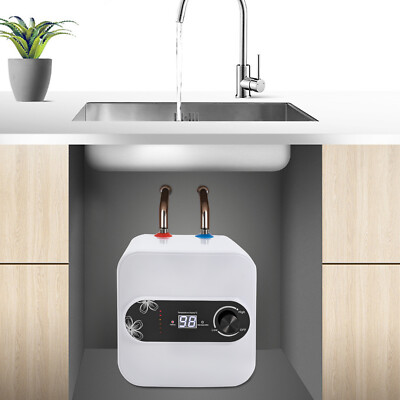 Electric Mini-Tank Water Heater Under Sink Counter for Hot Water Top Water  Inlet