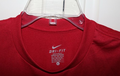 Boy's Nike Bright Red Athletic Short Sleeve Shirt - Youth Size XL 18/20 - Picture 2 of 3