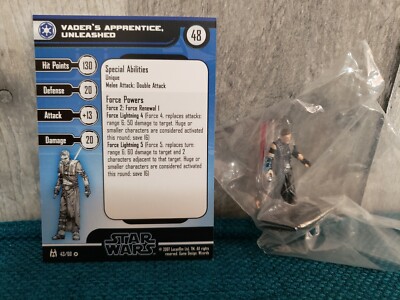 Star Wars Miniatures - Vader's Apprentice, Unleashed Bagged w/ Card -  43/60 VR