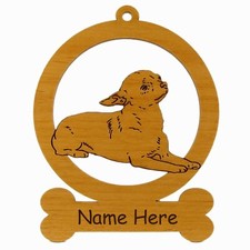 Chihuahua Laying Down Ornament 082109 Personalized With Your Dog's Name