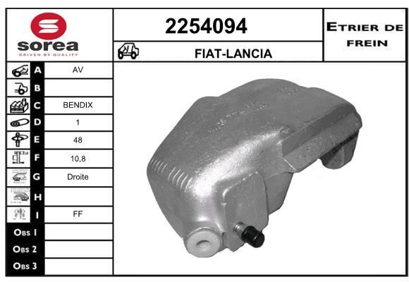 Étrier de frein Fiat Panda résout le blocage de roue piston 48mm