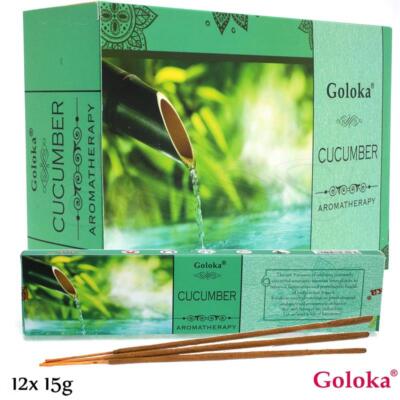 CUCUMBER von Goloka Aromatherapy 12x 15g RäucherSTÄBCHEN BIG PACK Aroma