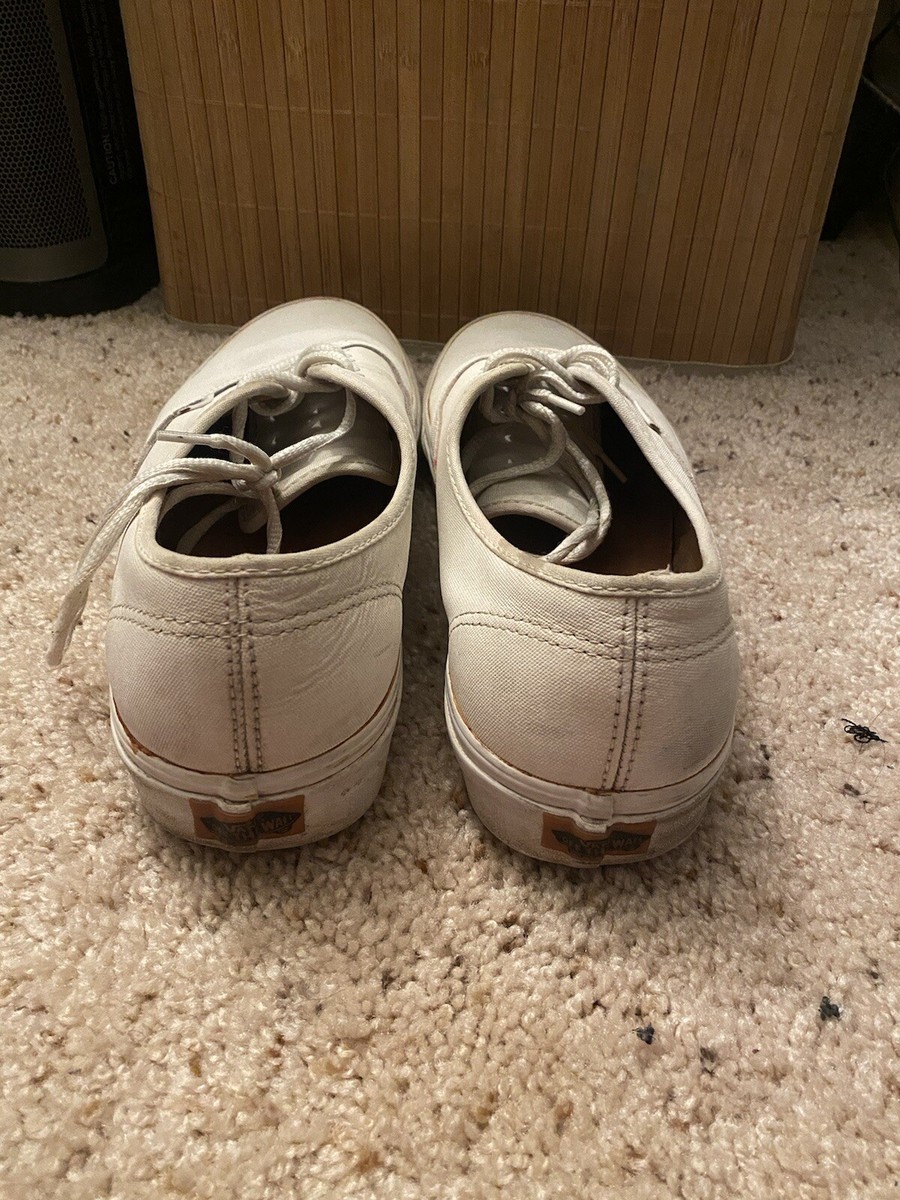 Size 12 - VANS Authentic Leather True White | eBay
