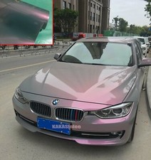 65ft X 5ft Suv Car Wrap Grey Red Chameleon Pearl Glossy Chrome Vinyl Sticker Us
