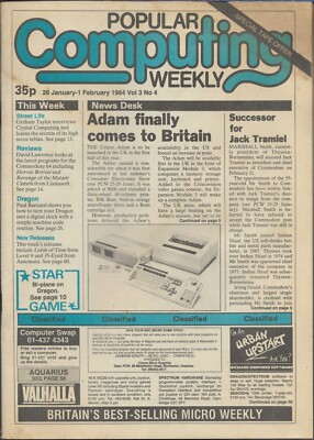 Popular Computing Weekly Magazine, Volume 3 Issue 4 - 26-1 January-February 1984