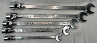 (5) Mac Tools Combination Wrench Swivel Head & Open End Set Lot CLF 16 20 24 26