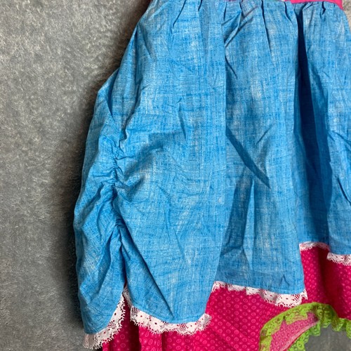 Bleu Bird Girls Peasant Fairy Girly Cute Colorful Layered Handmade Maxi Dress 4* - Picture 4 of 10