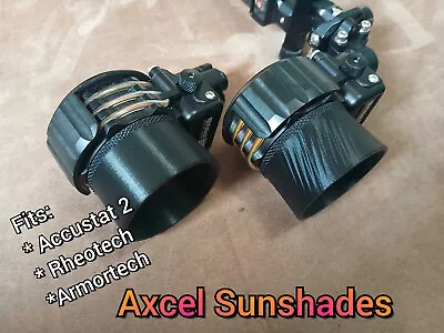 * Axcel Scope Sunshades * Hooded Lens Retainer - Accustat 2, Armortech, Rheotech