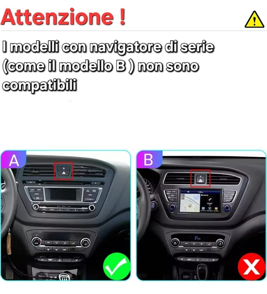 Autoradio stereo Android 9 Pollici per Hyundai I 20 2/32 carplay  - Immagine 3 di 4