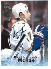 1995/96 UD BAP #S6 BASIL MCRAE BLUES AUTOGRAPHED CARD MINT !!!