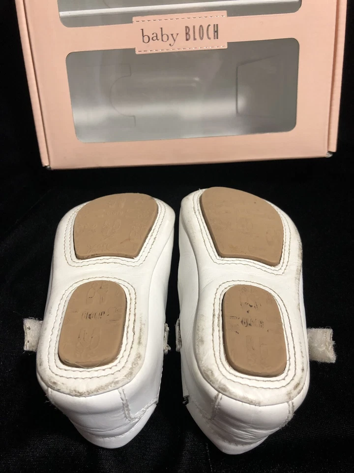 Blanco Infantil Niña Zapatos 9-12 Meses Pascua Zapatos Ballet Pisos BABY BLOCH Laurel Foto 3 de 4