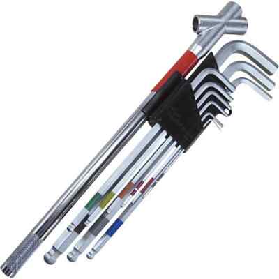 WISE SBL-1000 Ball Point Hex Wrench Set Of 9 (Long Handle) Made In Japan/Can Be Tightened