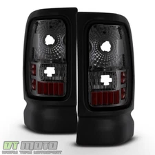 Left+Right [Smoke Lens] 1994-2001 Dodge Ram 1500 2500 3500 Tail Lights Lamps Set