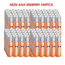 100pcs Ni-Zn AAA Rechargeable Camera Batteries 1.6V 900mWh Battery for RC Toys